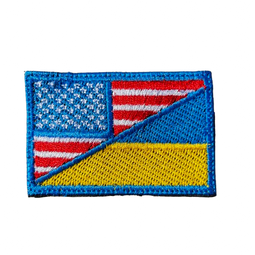 Parche Bordado Bandera Combinada EE.UU. – Ucrania